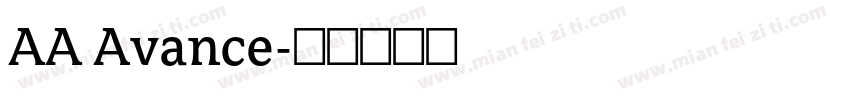 AA Avance字体转换